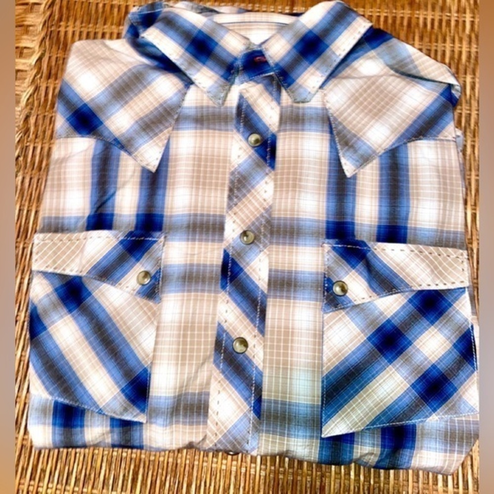 EUC-Men’s Wrangler Button Down Western Shirt